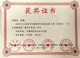 安徽职业院校汽车故障检修三等奖
