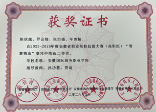 安徽职业院校智慧物流赛项二等奖